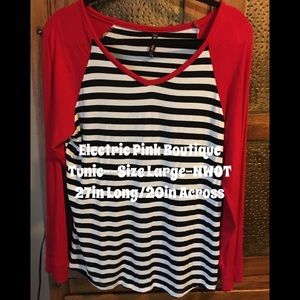 Electric Pink Boutique Brand Tunic